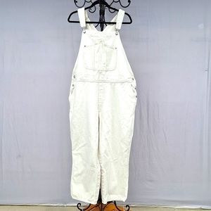 Old Navy Cream Cotton Jean Painter Overalls size 22